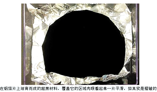 “純黑物質”驚現(xiàn)世界 研究者培育出完全黑的新材料
